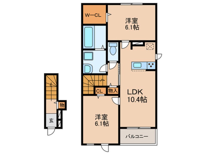 間取図 アムール日根野