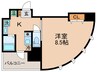 インペリアル新町 1Kの間取り