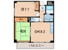 六甲秋桜 2DKの間取り