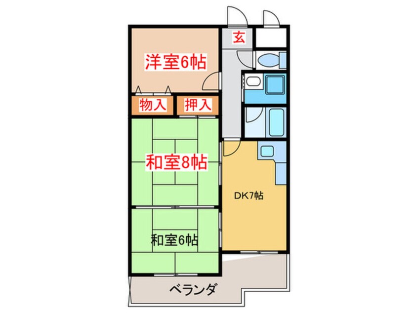 間取図 グランドール大鳥