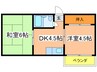 奥村第３マンション 2DKの間取り