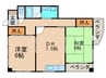 マンション冨士 2DKの間取り