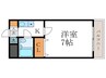 ヴィラサンシルク西大路 1Kの間取り