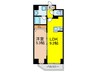 サンシルク阿倍野 1LDKの間取り