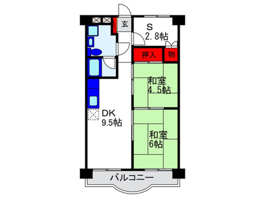 間取図 ハイツフルカワ