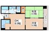 長居パ－クロ－ドビル 2DKの間取り