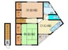 小川ハイツ 2DKの間取り