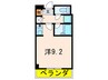 西宝ケイズ 1Rの間取り