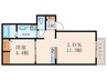 HEBEL MAISON CIEL 1LDKの間取り