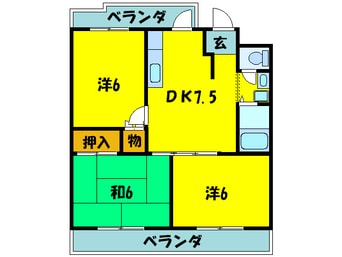 間取図 天美ローズマンション