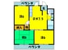 天美ローズマンション 3DKの間取り