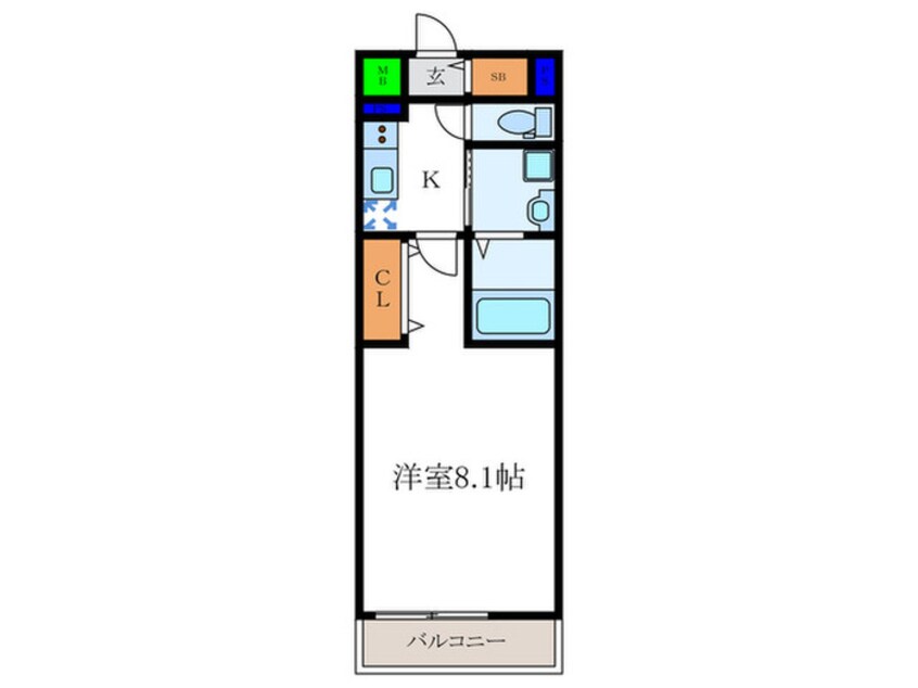間取図 ﾍﾞﾗｼﾞｵ雅び京都洛北ｶﾞｰﾃﾞﾝ(504)
