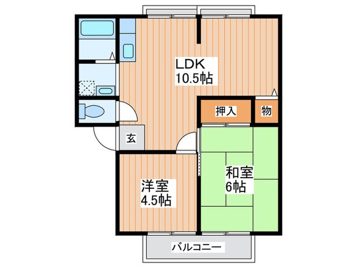 間取り図 第３橋本ハイツＤ棟