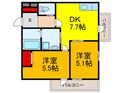 グロースコート若江岩田の間取図