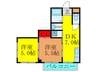Five leaf穂波 2DKの間取り