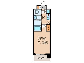 間取図 ﾌﾟﾛｼ-ﾄﾞ大阪EASTｱｸｱ･ﾗ･ﾌｫﾝﾃ(402)