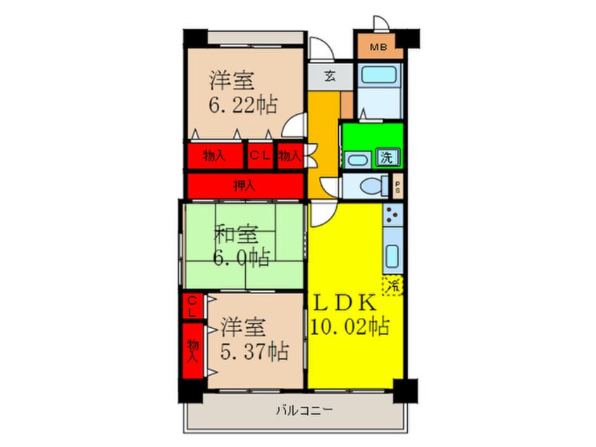 間取図 カモミール・ブラン