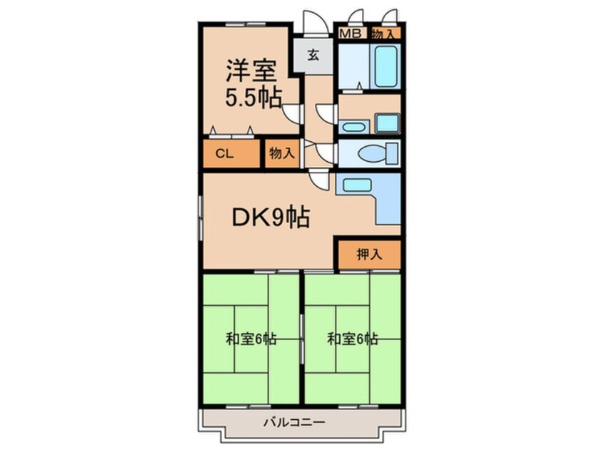 間取図 朝日プラザ宝塚南（603）