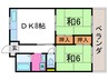 サンフラワー 2DKの間取り