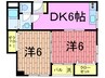 吉中マンション（１－５F） 2DKの間取り