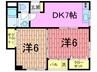 吉中マンション（１－５F） 2DKの間取り