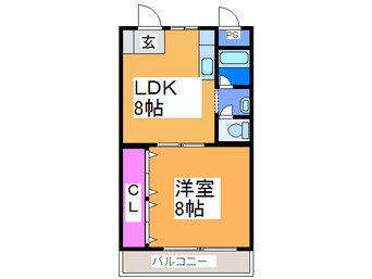 間取図 第５コ－ポリベラ