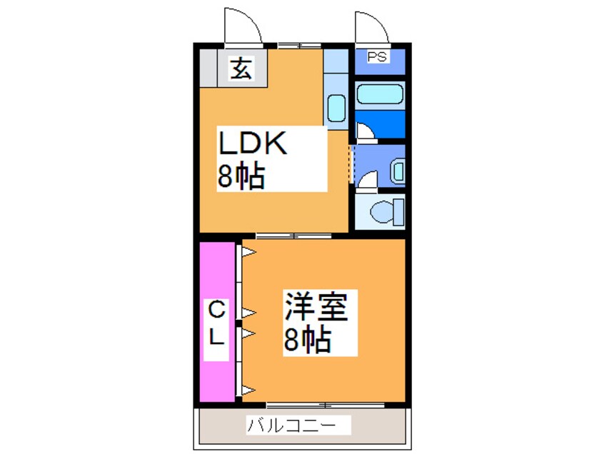 間取図 第５コ－ポリベラ