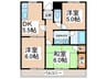 ベルメゾン上松 3DKの間取り