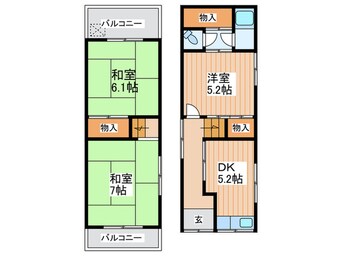 間取図 金田町5丁目貸家