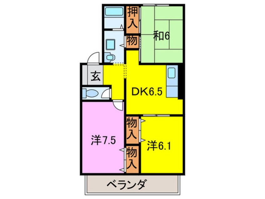 間取図 紙屋ハウス３番館Ｄ