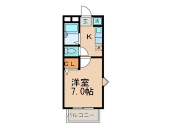 間取図 クレ－ルモエ