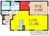 レシェンテ茨木Ｂ 1LDKの間取り