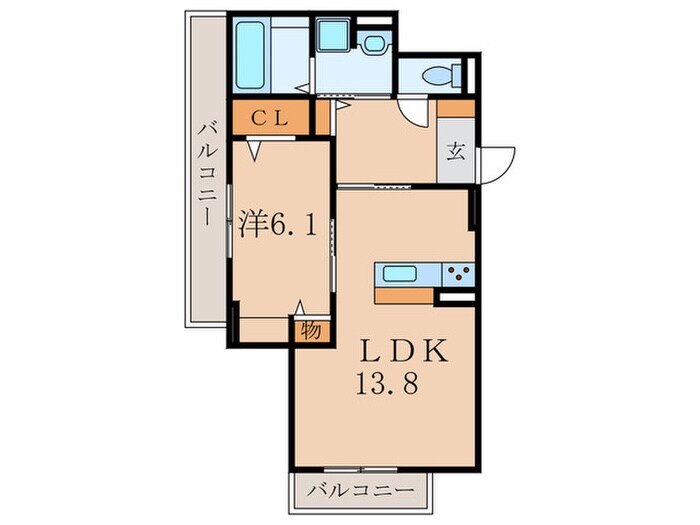 間取り図 La vie belle 塚口