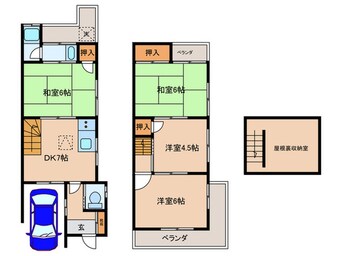 間取図 小山一石畑貸家