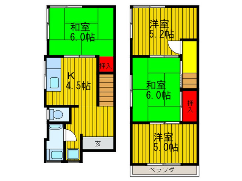 間取図 南中振2丁目戸建