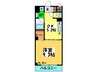 ウエストサイドリバ－Ⅲ 1DKの間取り