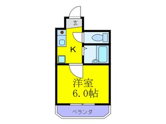 間取図 ピュアコ－ト天神橋