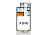 ビスト江戸堀 1Kの間取り