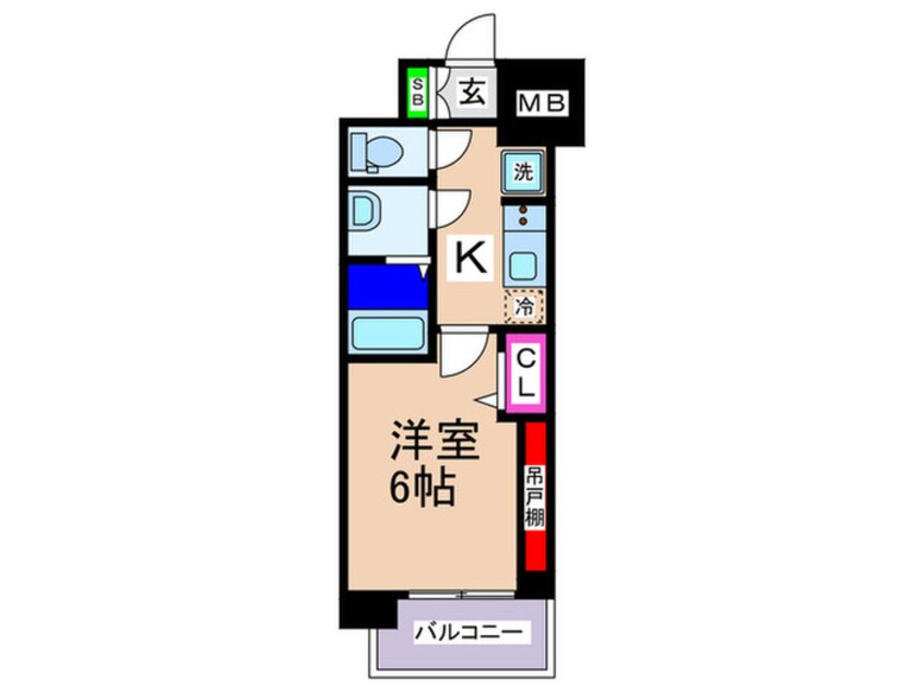 間取図 プレサンス鶴橋トレヴィエ(211)