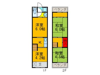 間取図 菊水通２丁目テラスハウス