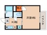 ドミ－ル若葉 1Kの間取り