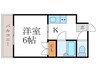 ルシェ－ル西院 1Kの間取り