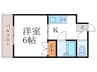 ルシェ－ル西院 1Kの間取り