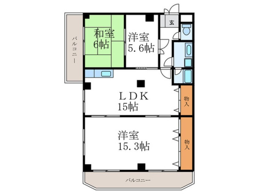 間取図 ルシェ－ル西院