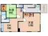ディア西伊丹 2DKの間取り