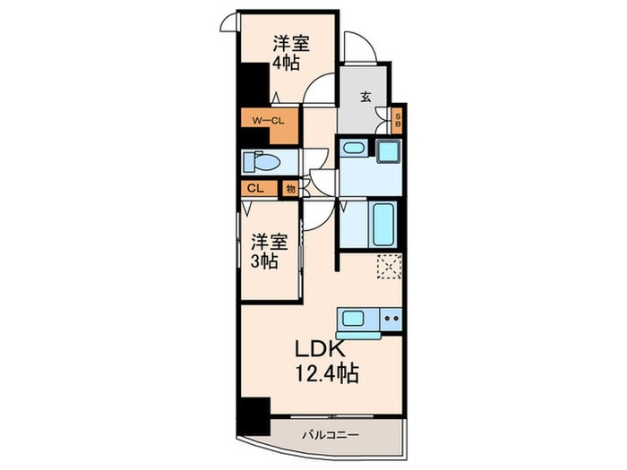 間取り図 ソルテラスKYOTO西大路 瑠(201)