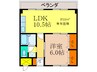ＡＬＩＶＥ２１ 1LDKの間取り