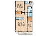 Ｄ－ｒｏｏｍカトレア 2LDKの間取り