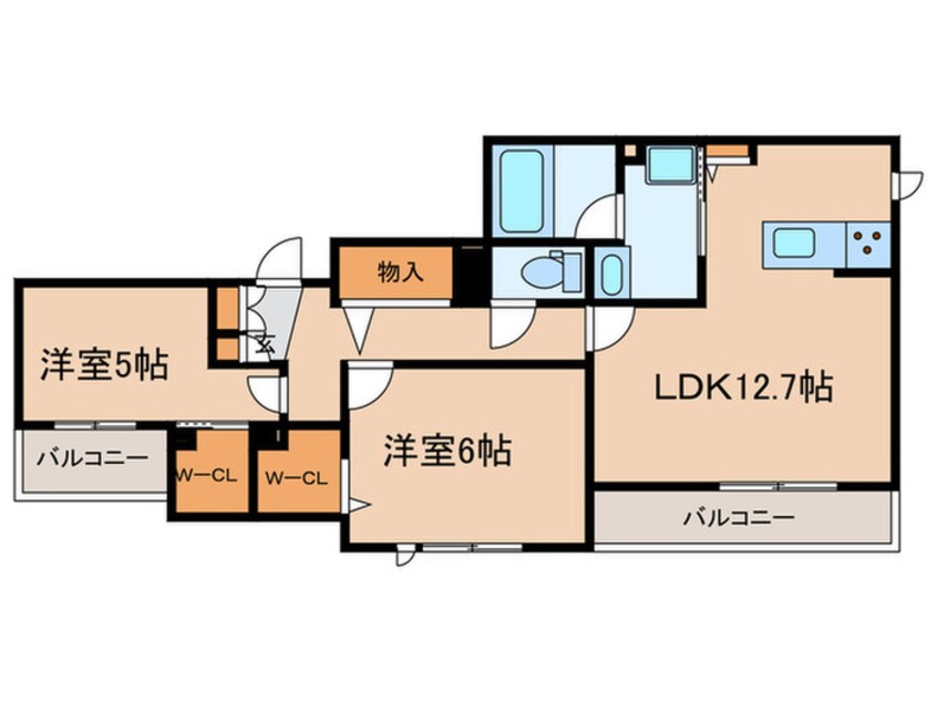 間取図 グレイスコート神戸北野Ⅱ