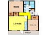 サン春日丘 2LDKの間取り